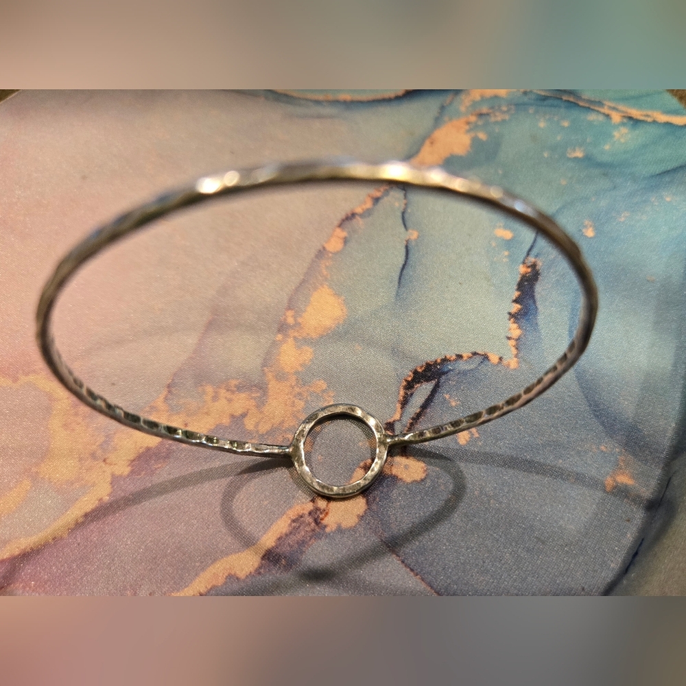 Silpada Sterling Silver "Karma" Bangle Bracelet - Picture 4 of 6